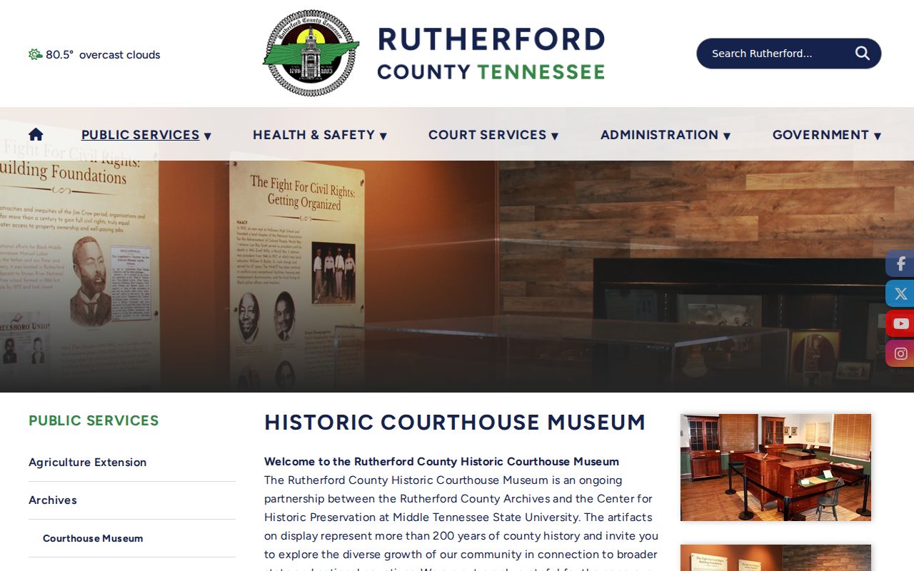 Historic Rutherford County courthouse and court record context