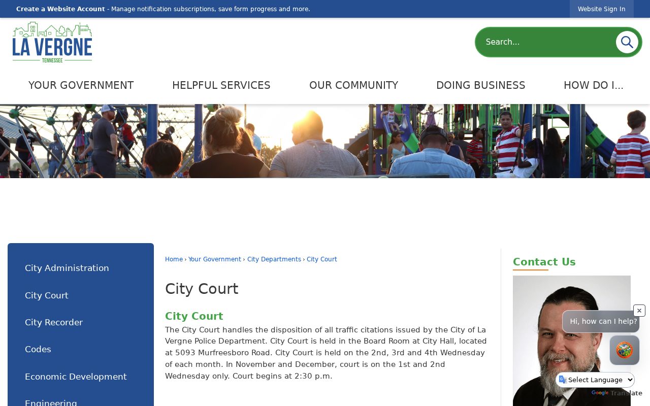 La Vergne court docket schedule and payment instructions